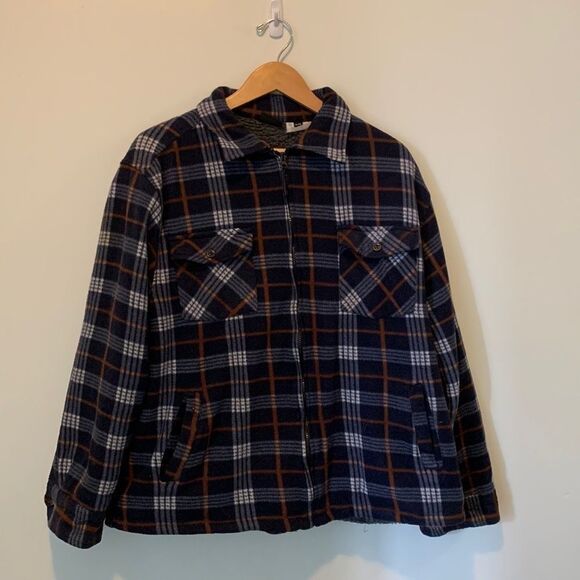 Ganka Other - Ganka Workwear - Unisex Navy Plaid Fleece Jacket​​